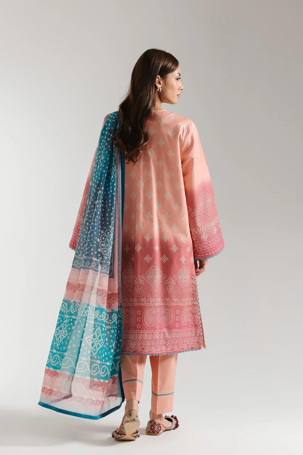 3 Pcs Women's Unstiched Printed Suit